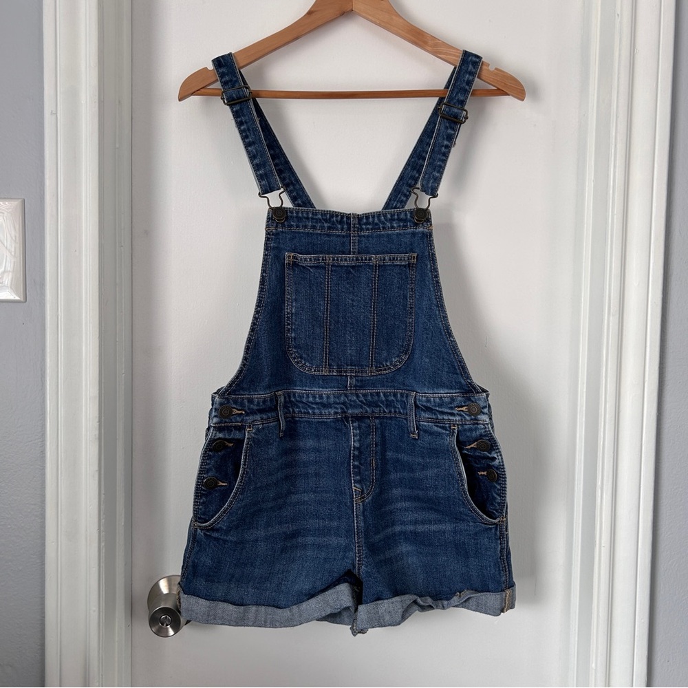 Old Navy Blue Denim Overalls Shorts